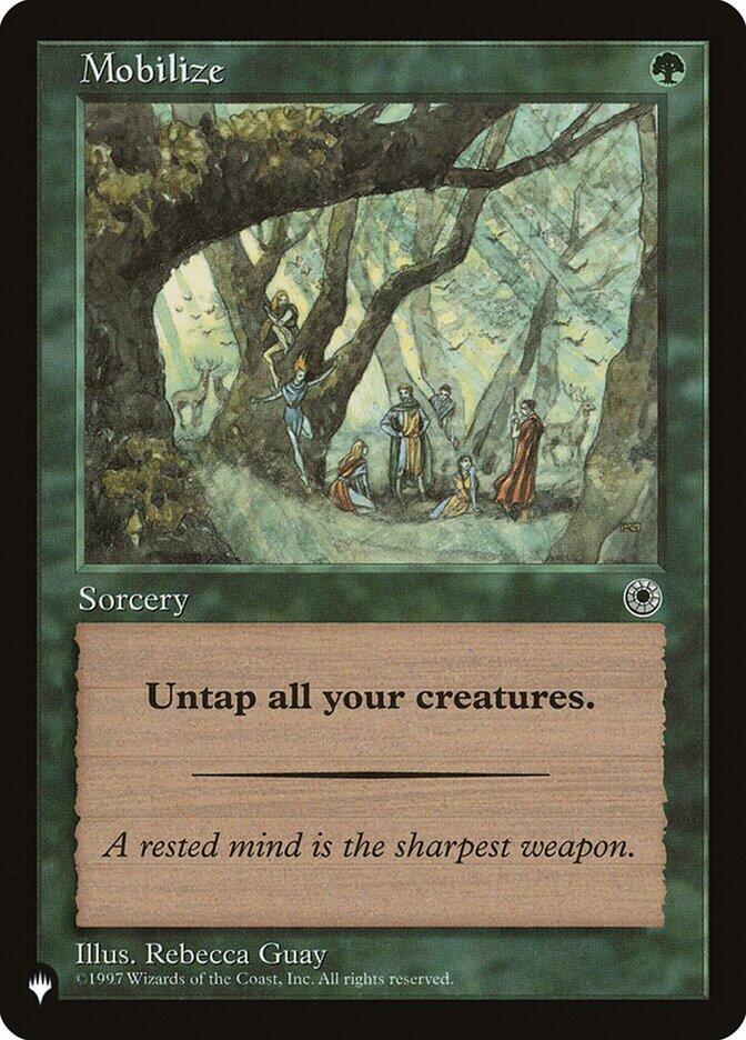 Mobilize card from The List Reprints