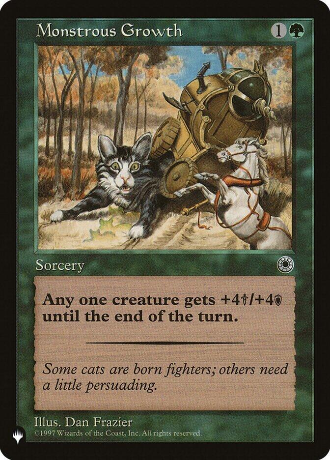 Monstrous Growth (Flavor Text) card from The List Reprints