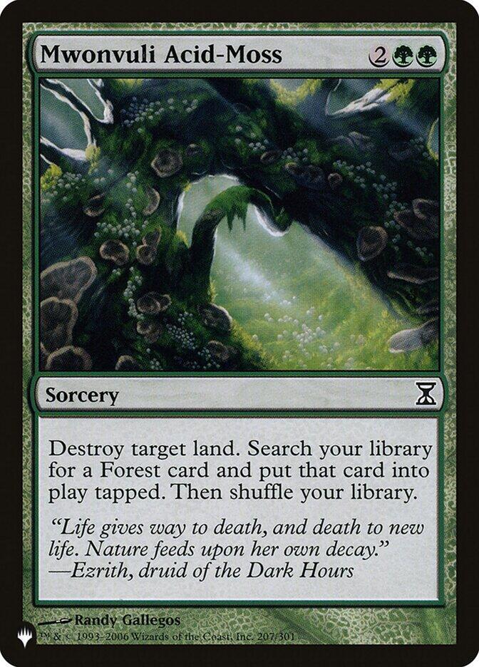 Mwonvuli Acid-Moss 207/301 card from The List Reprints