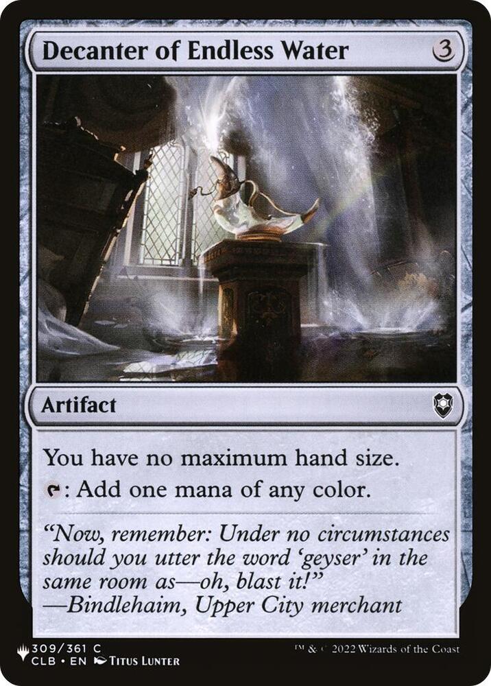 Decanter of Endless Water 309/361 card from The List Reprints
