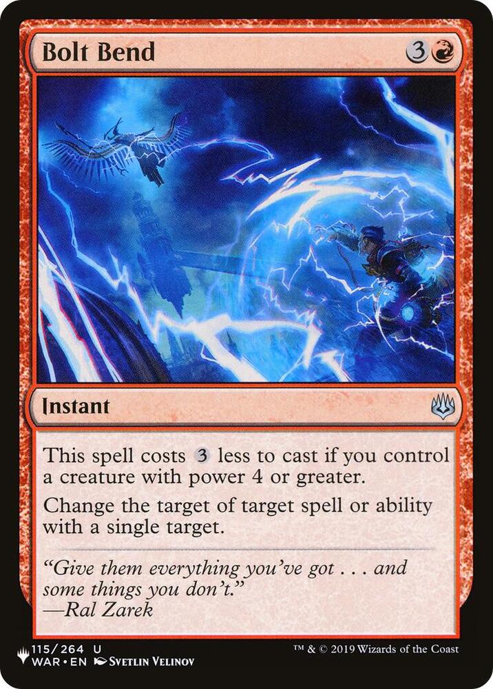 Bolt Bend 115/264 card from The List Reprints