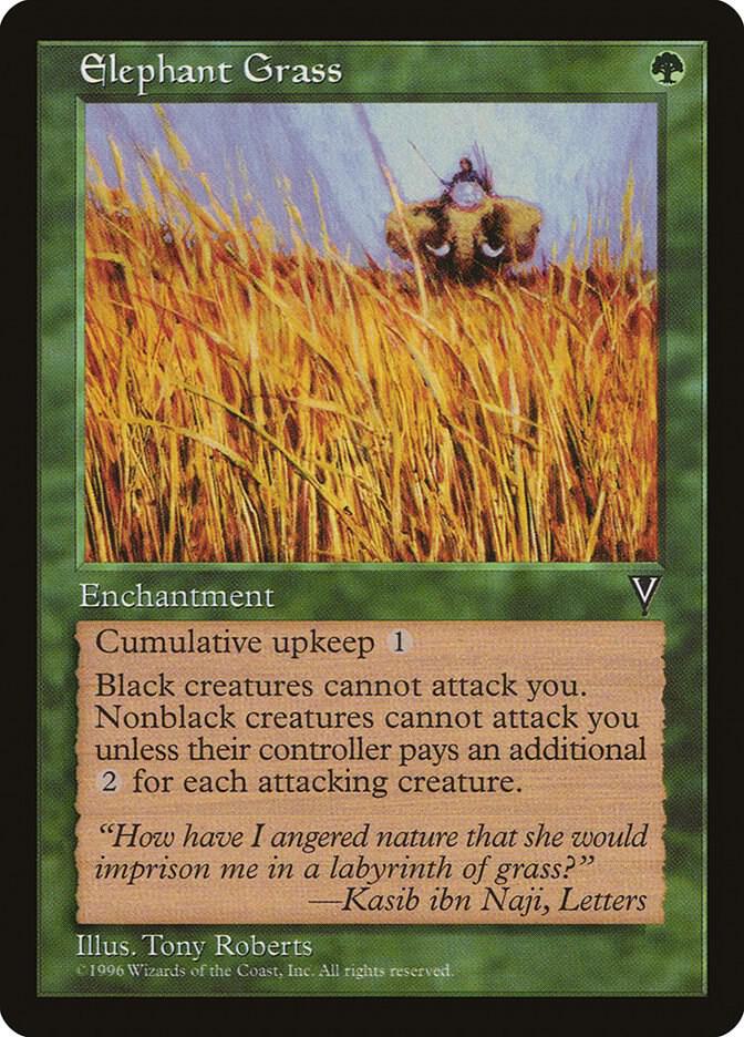 Elephant Grass card from Visions