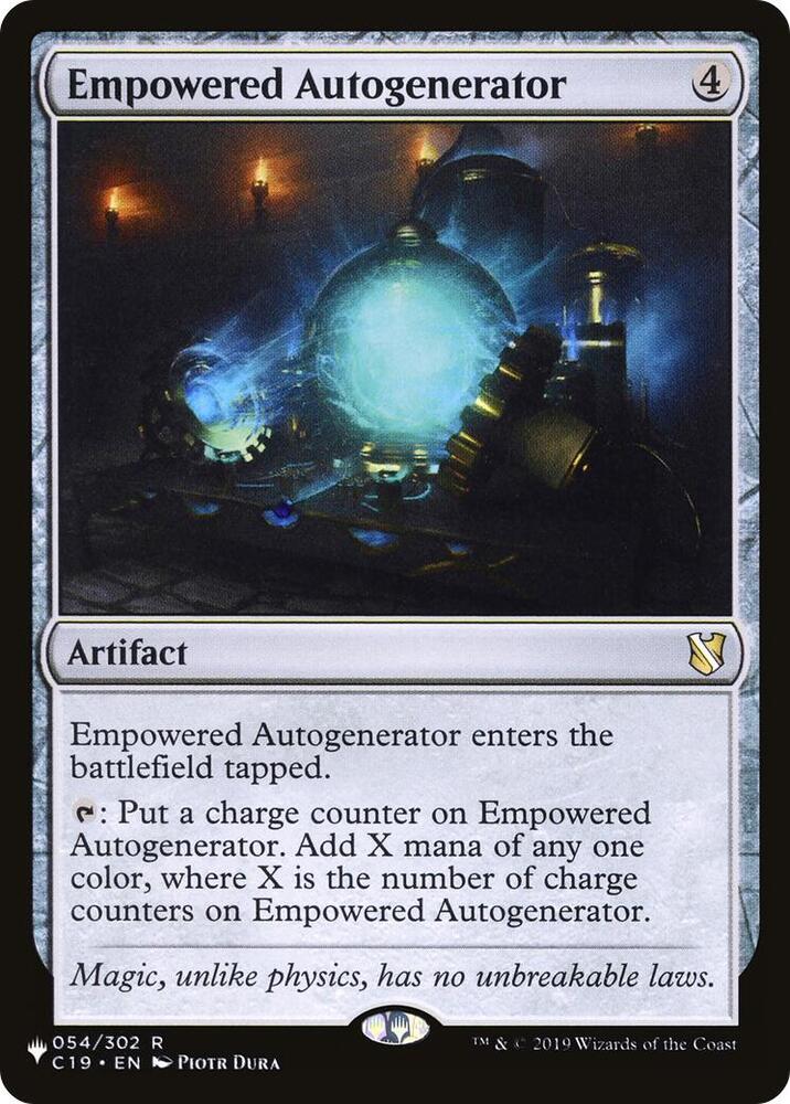 Empowered Autogenerator 054/302 card from The List Reprints