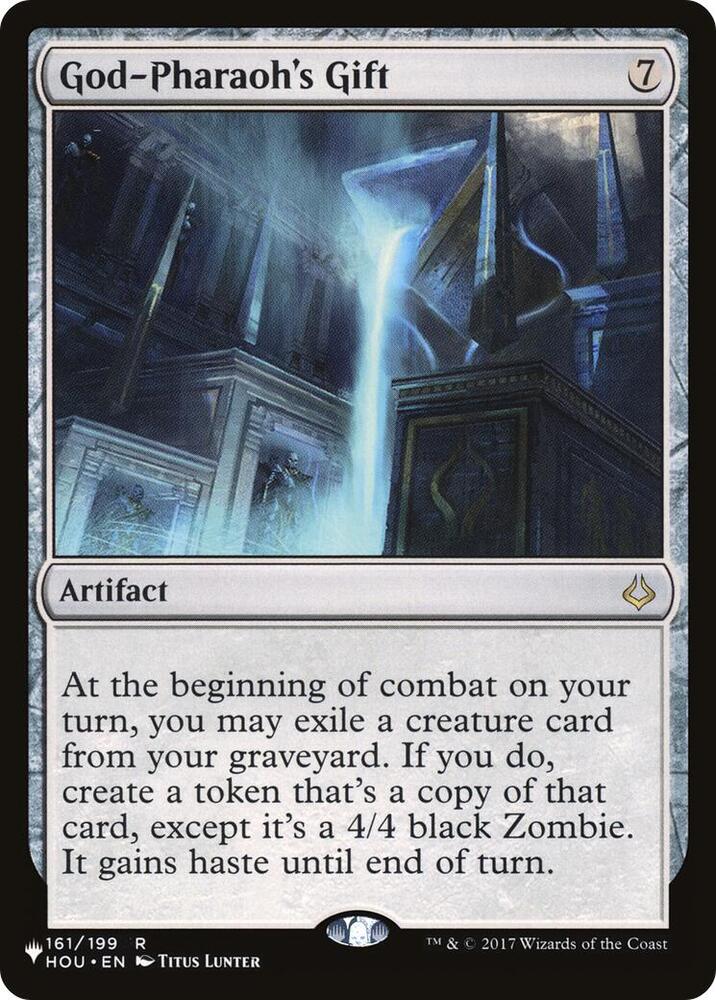 God-Pharaoh's Gift 161/199 card from The List Reprints