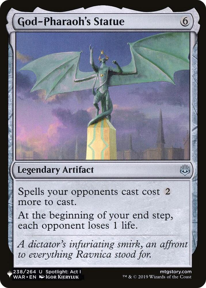 God-Pharaoh's Statue 238/264 card from The List Reprints