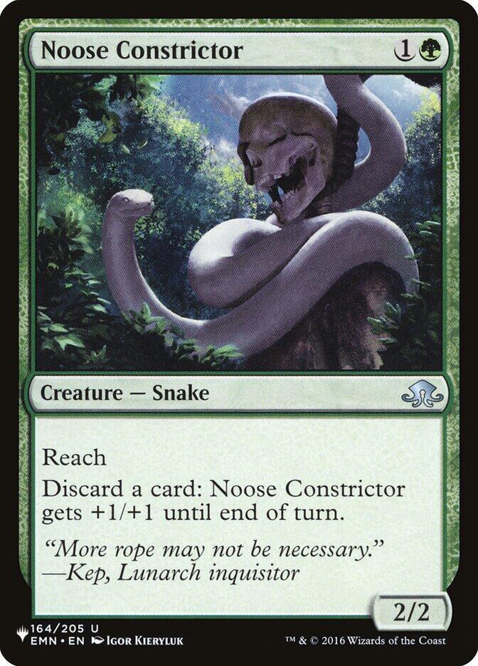 Noose Constrictor 164/205 card from The List Reprints