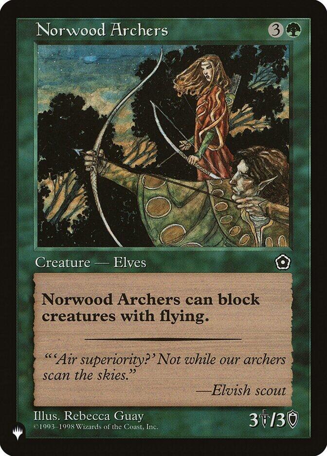 Norwood Archers card from The List Reprints