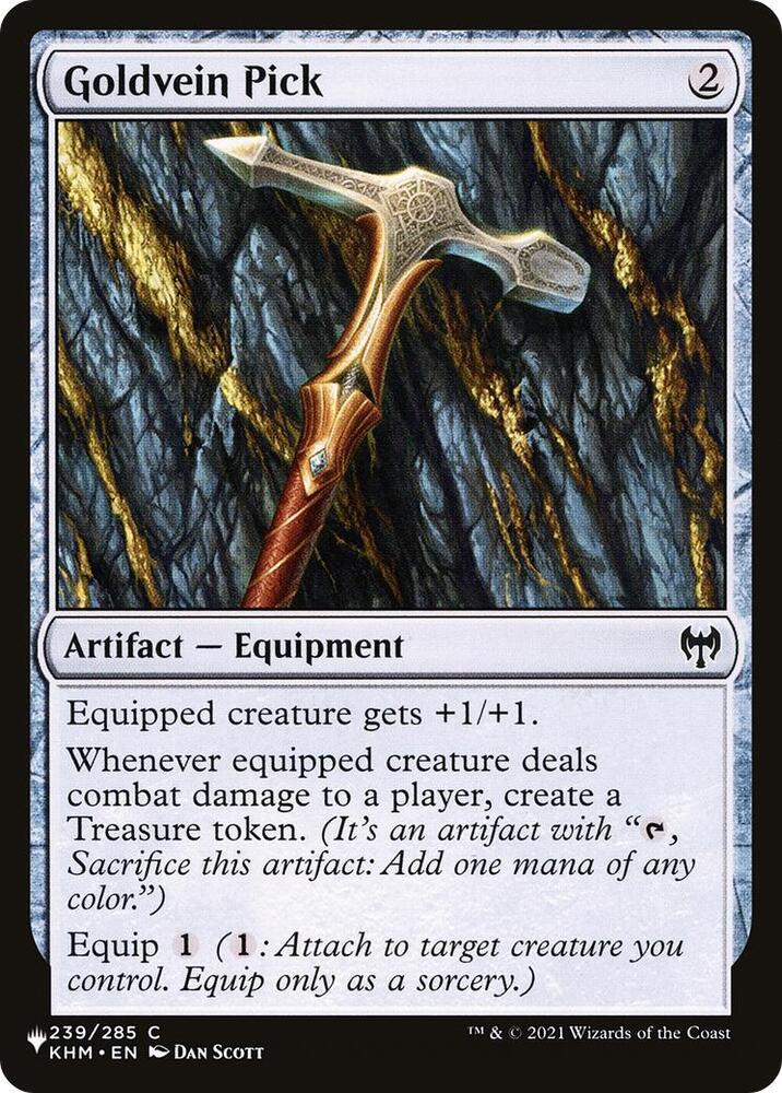Goldvein Pick 239/285 card from The List Reprints
