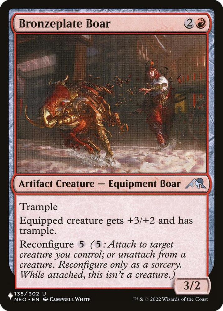 Bronzeplate Boar 135/302 card from The List Reprints