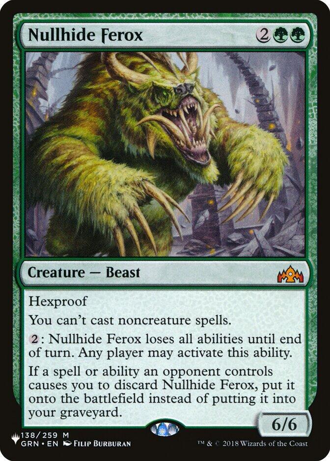 Nullhide Ferox 138/259 card from The List Reprints