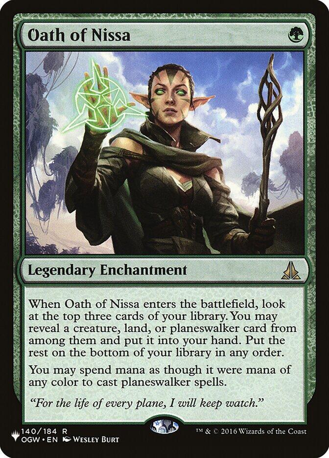 Oath of Nissa 140/184 card from The List Reprints