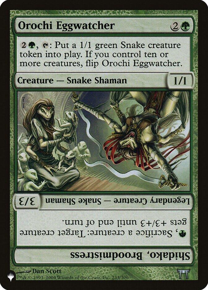 Orochi Eggwatcher // Shidako, Broodmistress 233/306 card from The List Reprints
