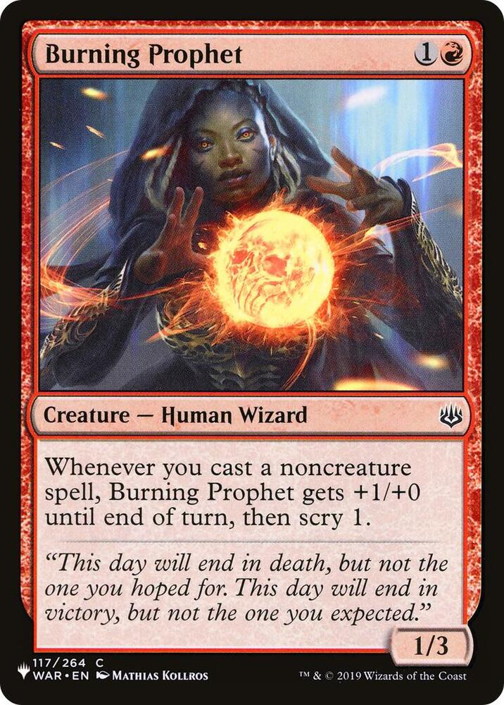 Burning Prophet 117/264 card from The List Reprints