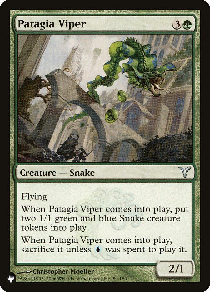 Patagia Viper 89/180 card from The List Reprints