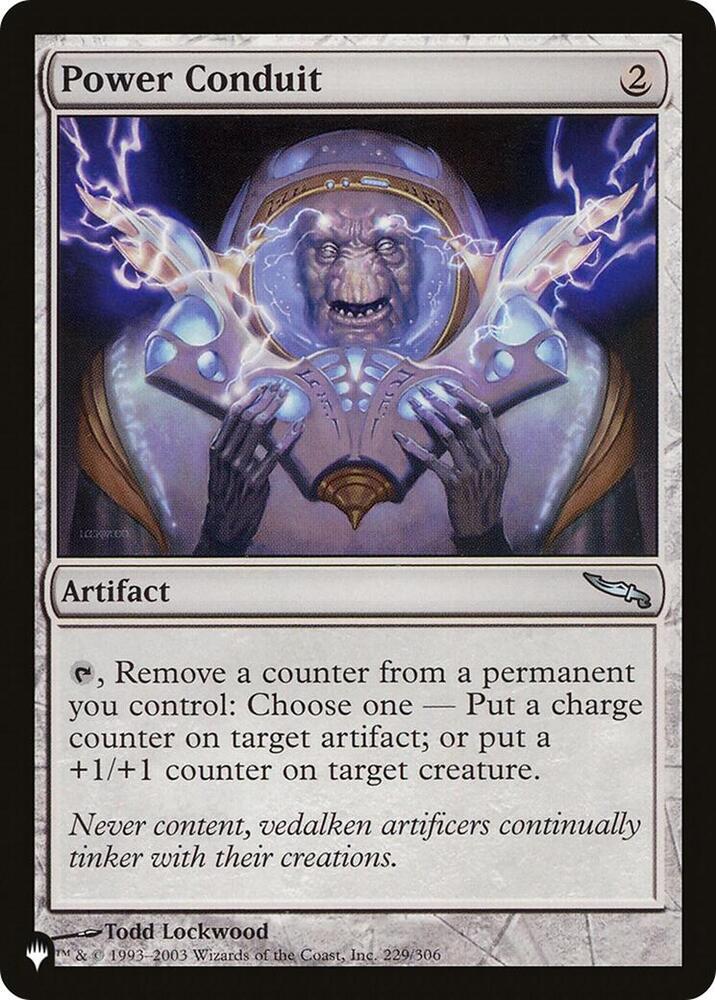 Power Conduit 229/306 card from The List Reprints