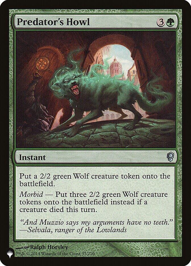 Predator's Howl 37/210 card from The List Reprints