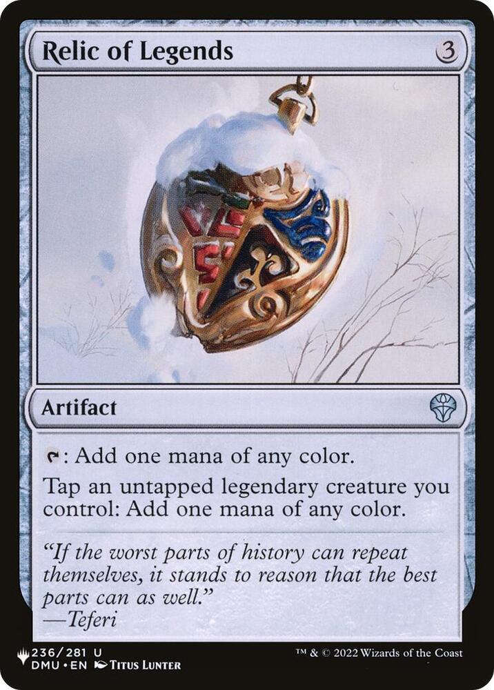 Relic of Legends 236/281 card from The List Reprints