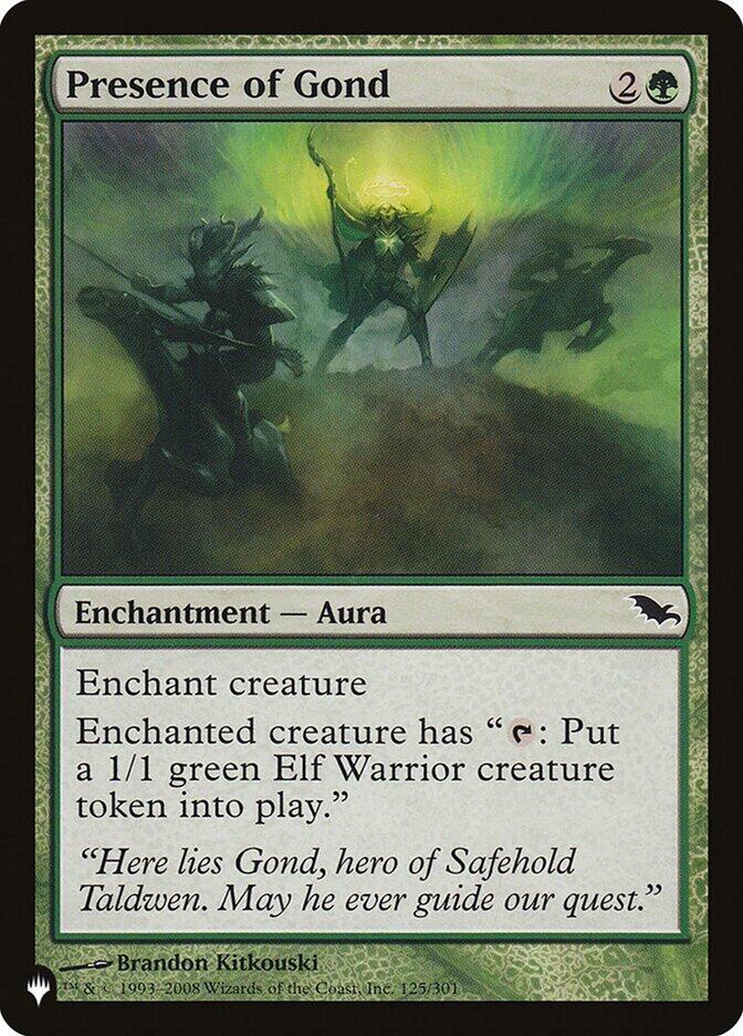 Presence of Gond 125/301 card from The List Reprints