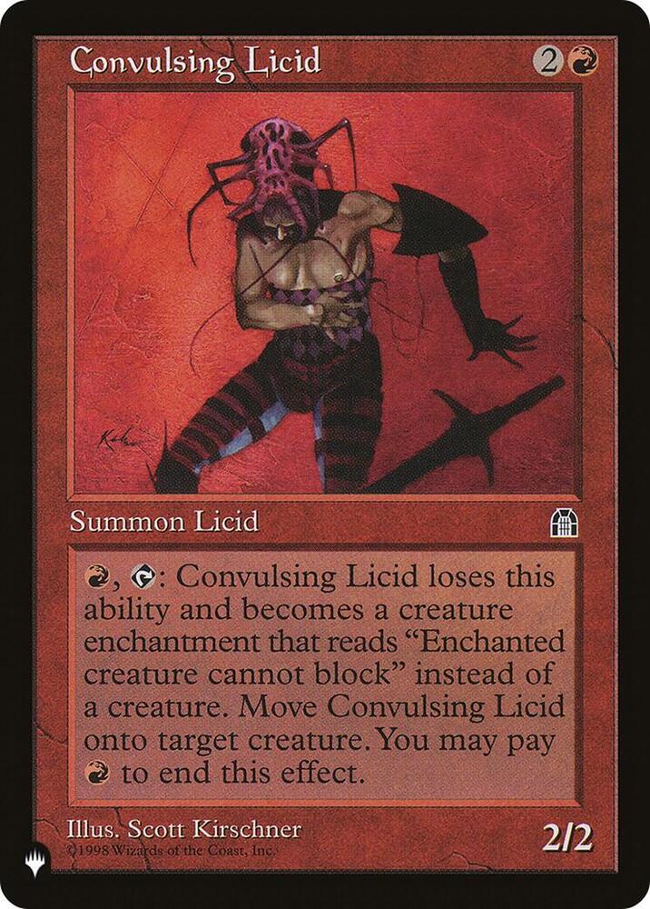 Convulsing Licid card from The List Reprints