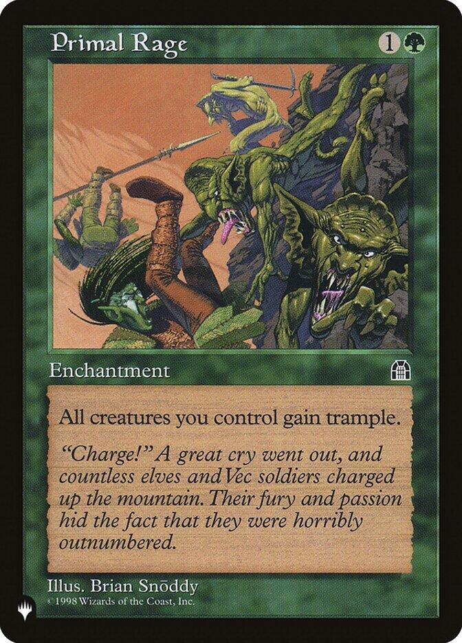 Primal Rage card from The List Reprints