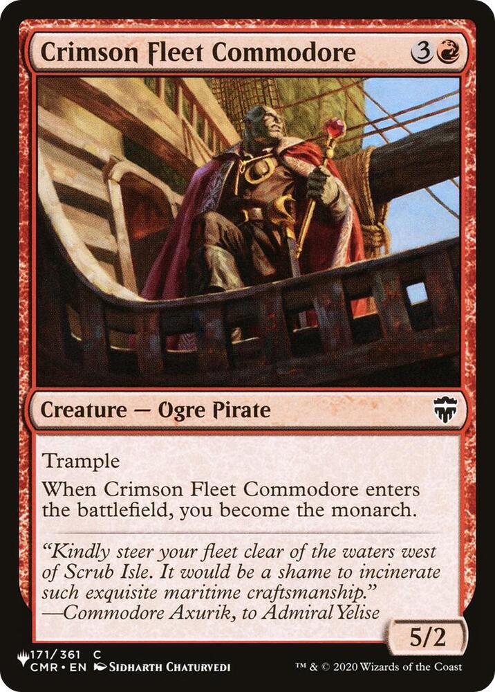 Crimson Fleet Commodore 171/361 card from The List Reprints