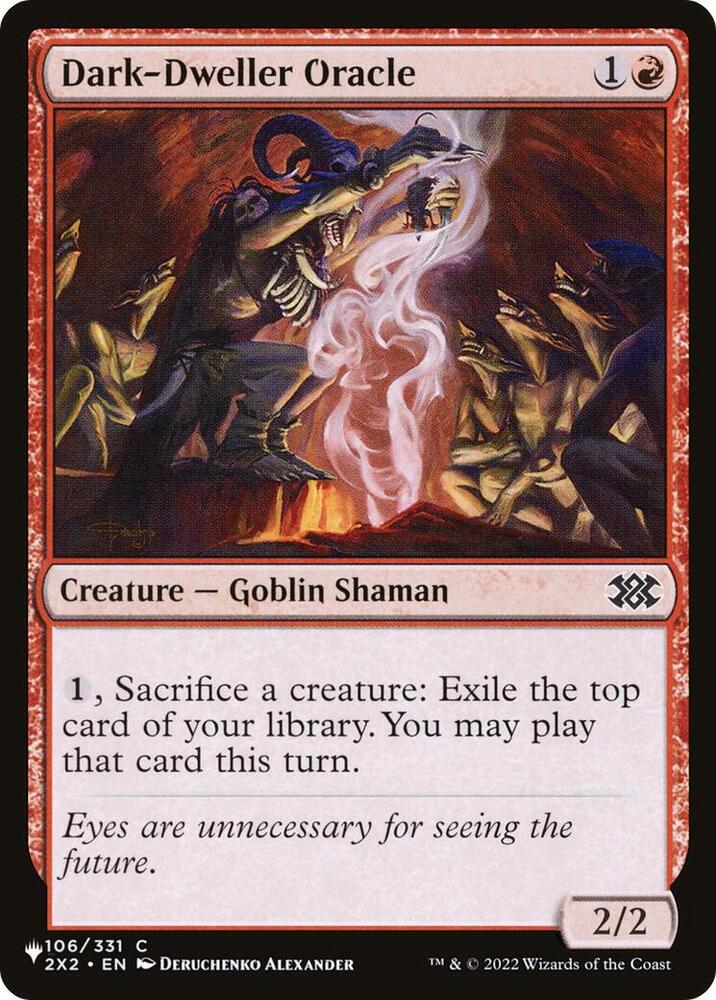 Dark-Dweller Oracle 106/024 card from The List Reprints