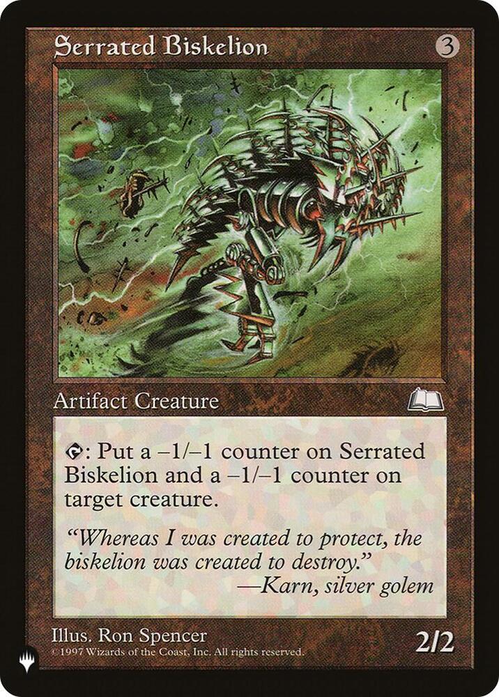 Serrated Biskelion card from The List Reprints