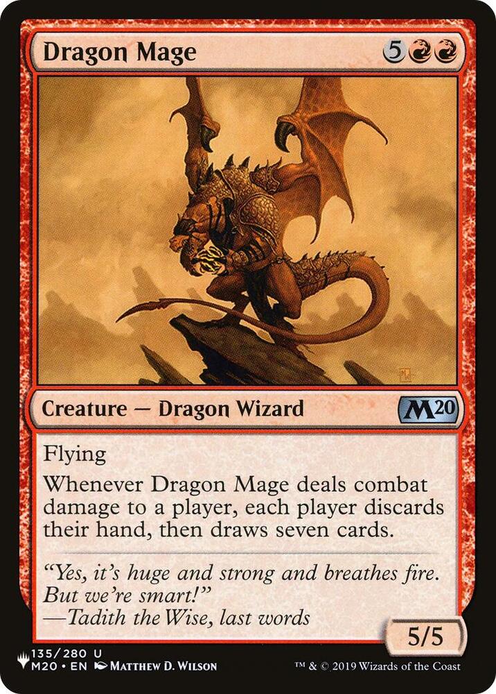 Dragon Mage 135/280 card from The List Reprints