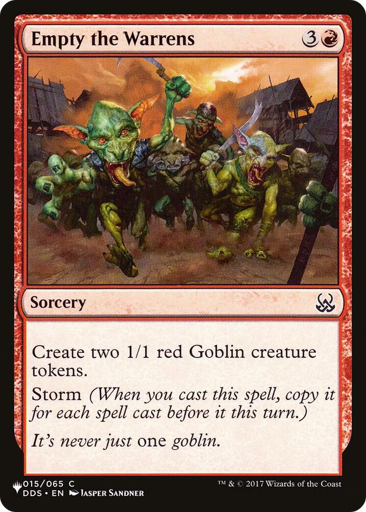 Empty the Warrens 015/065 card from The List Reprints