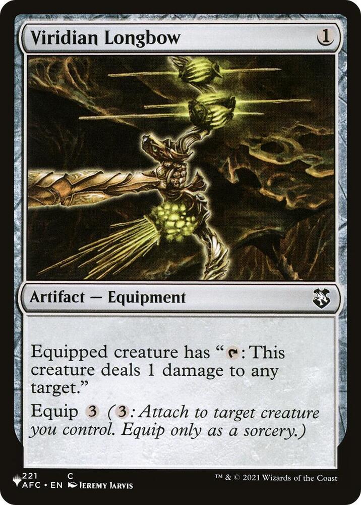 Viridian Longbow 221/062 card from The List Reprints