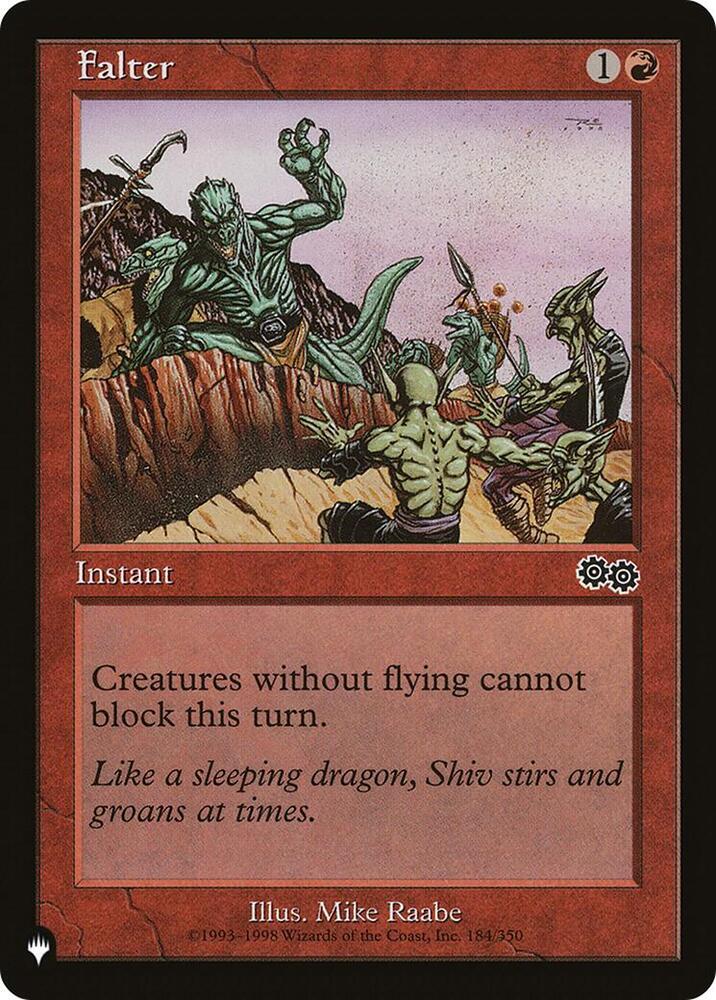 Falter 184/350 card from The List Reprints