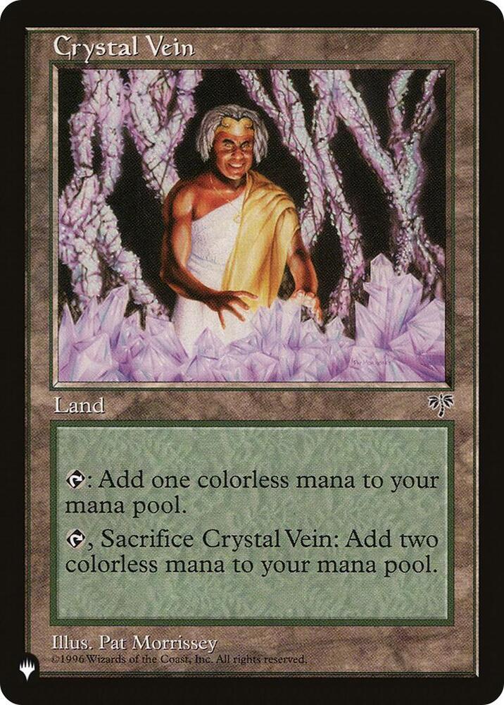 Crystal Vein card from The List Reprints