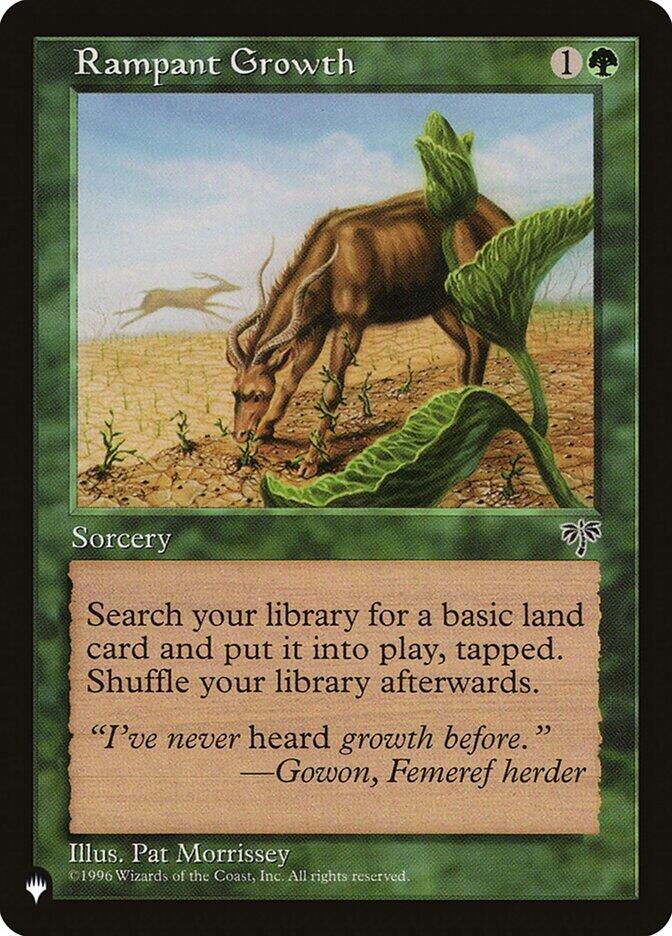 Rampant Growth (MIR) card from The List Reprints