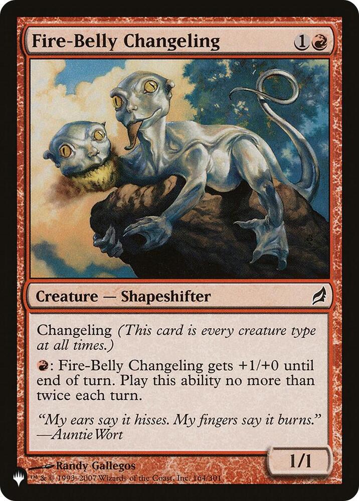 Fire-Belly Changeling 164 card from The List Reprints