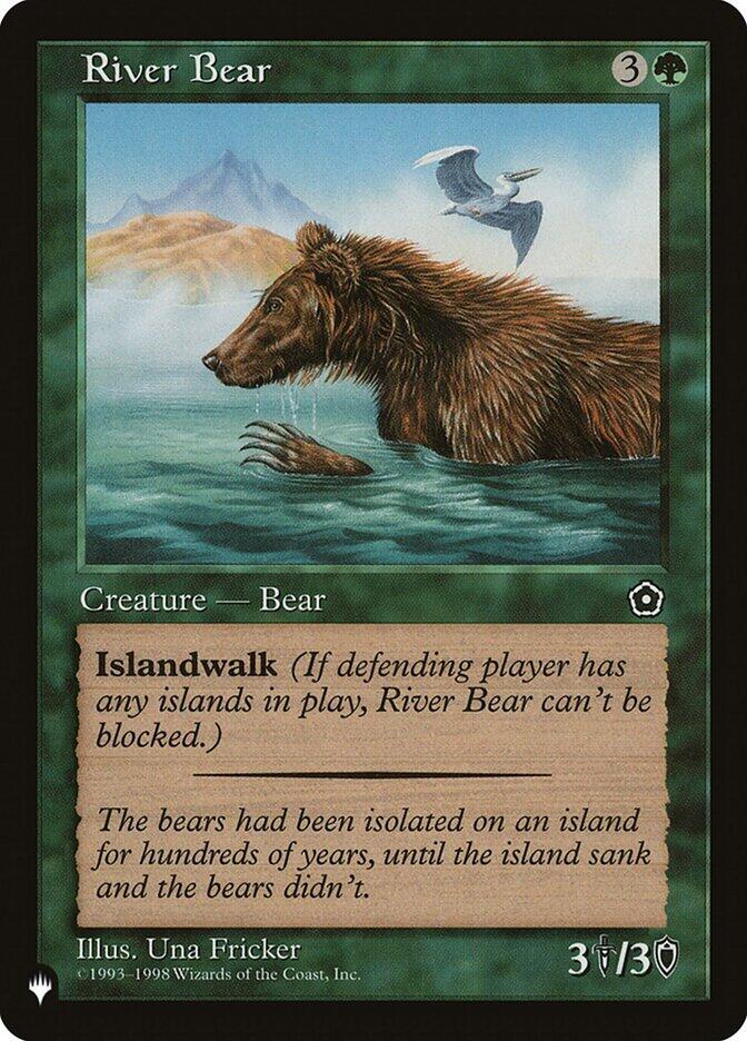 River Bear card from The List Reprints