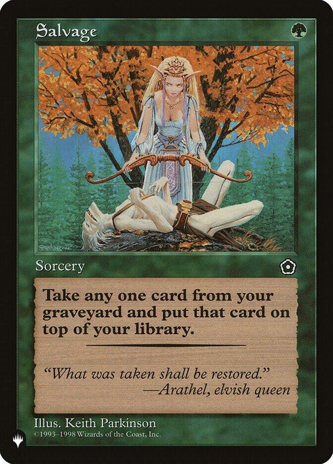 Salvage card from The List Reprints