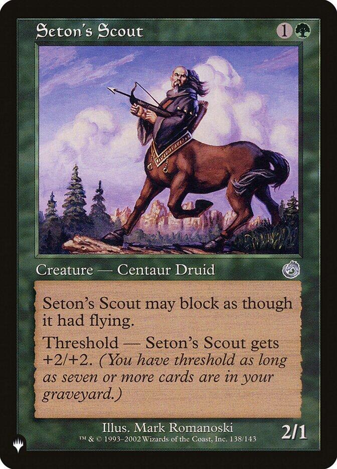 Seton's Scout 138/143 card from The List Reprints