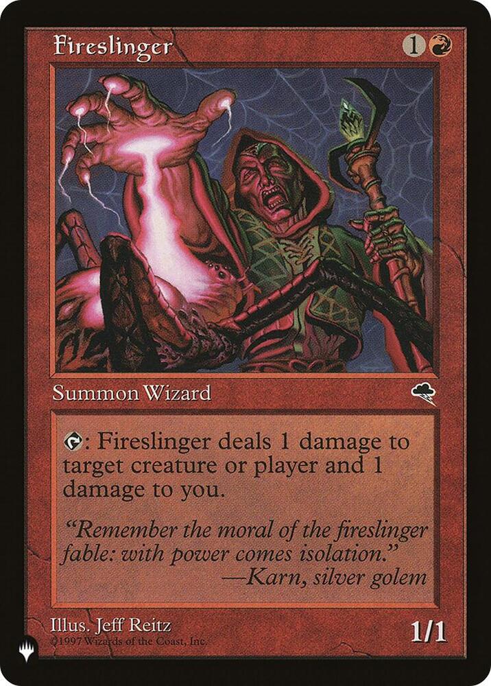 Fireslinger card from The List Reprints