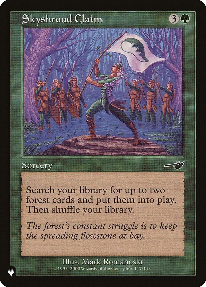 Skyshroud Claim 117/143 card from The List Reprints