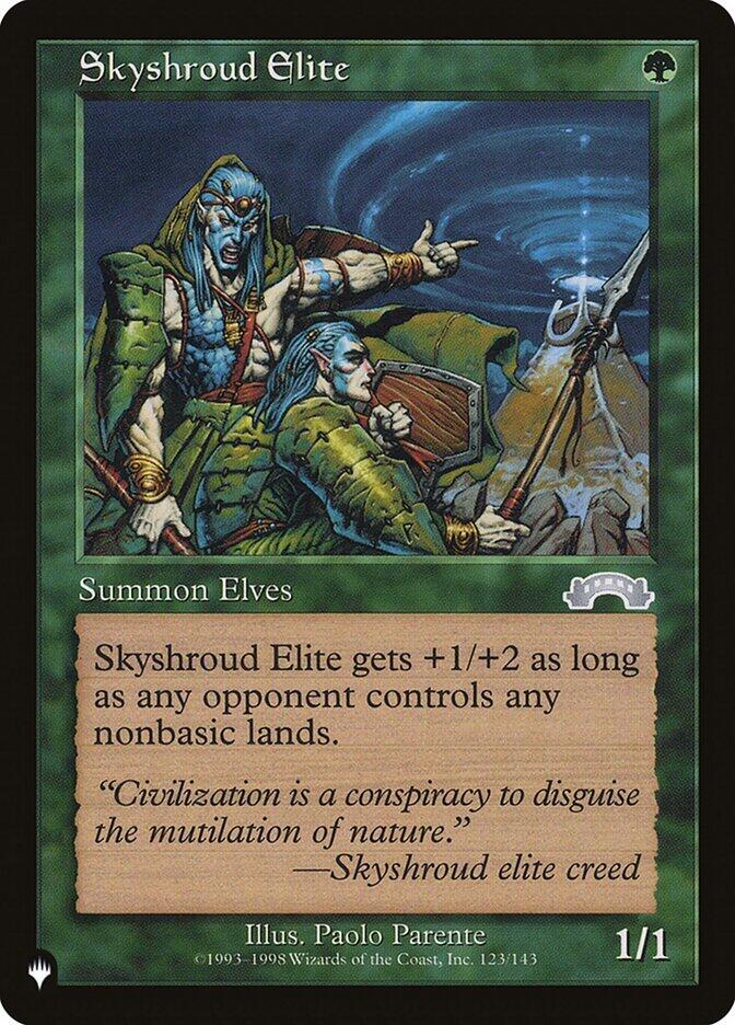 Skyshroud Elite 123/143 card from The List Reprints