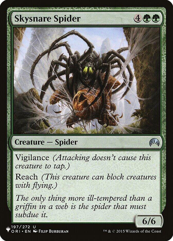 Skysnare Spider 197/272 card from The List Reprints