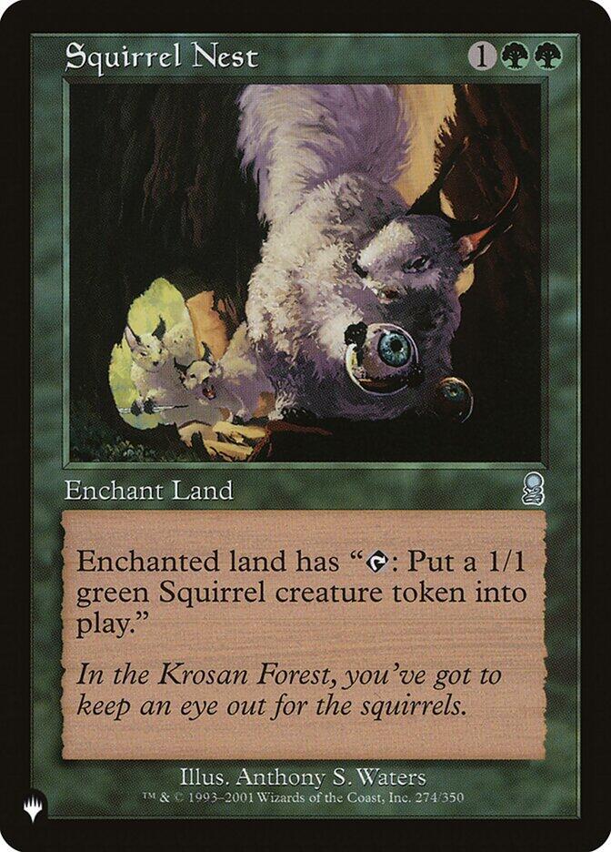 Squirrel Nest 274/350 card from The List Reprints