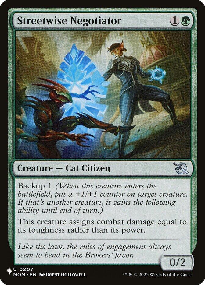 Streetwise Negotiator 0207 card from The List Reprints