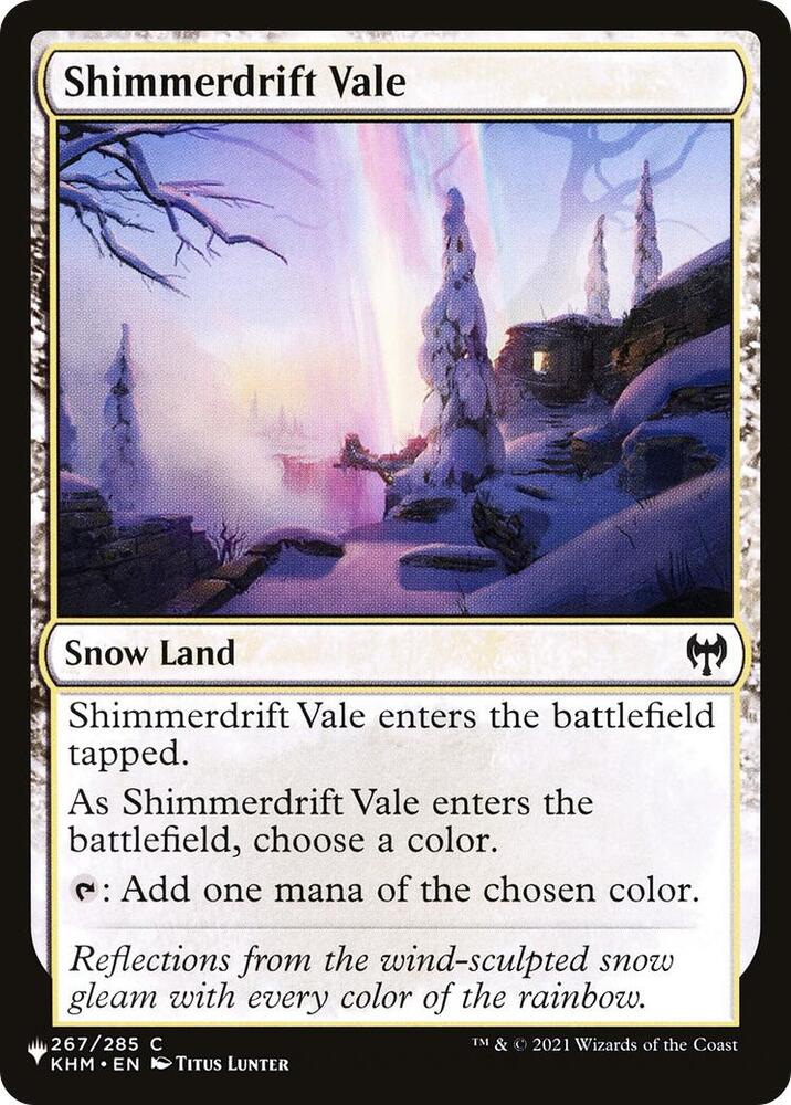 Shimmerdrift Vale 267/285 card from The List Reprints