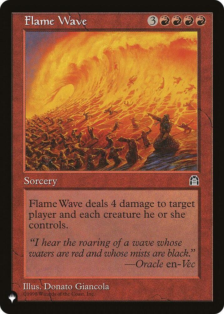 Flame Wave card from The List Reprints