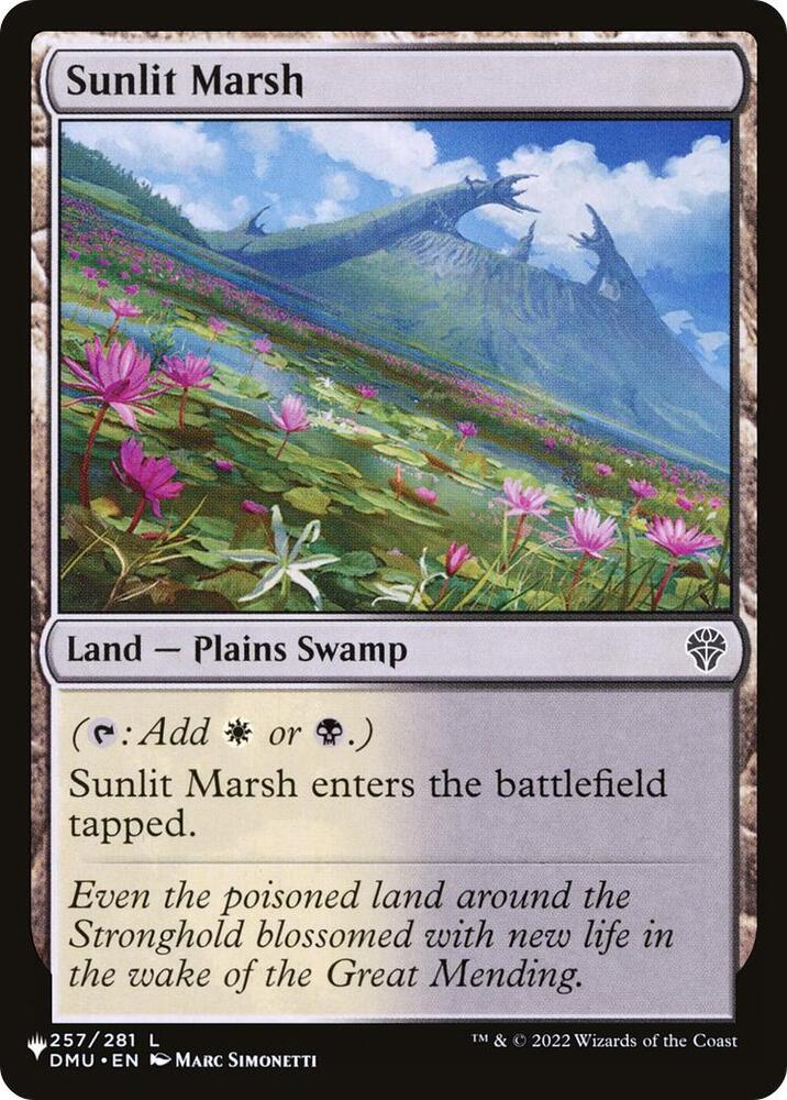 Sunlit Marsh 257/281 card from The List Reprints