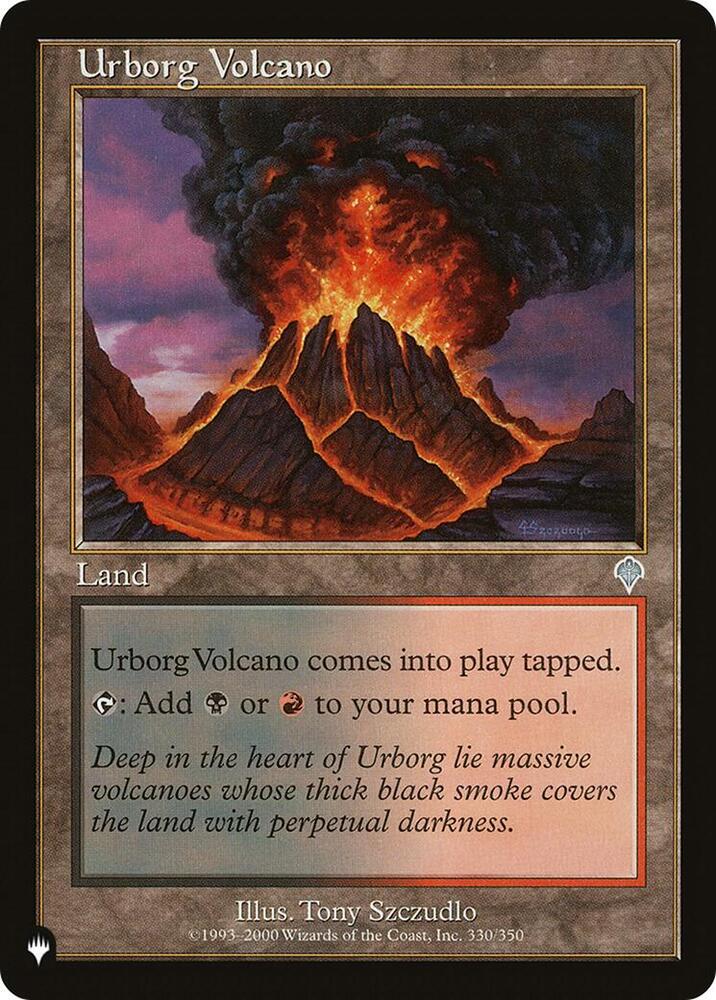 Urborg Volcano 330/350 card from The List Reprints