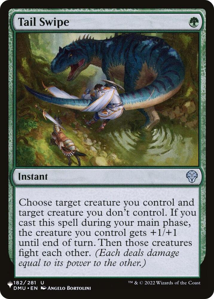 Tail Swipe 182/281 card from The List Reprints