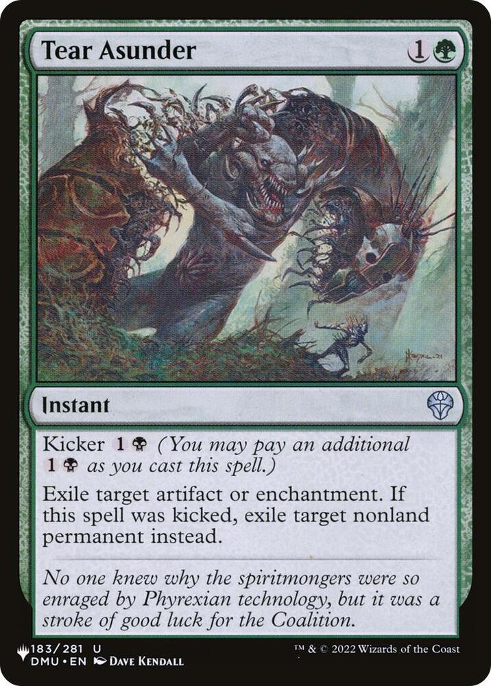 Tear Asunder 183/281 card from The List Reprints