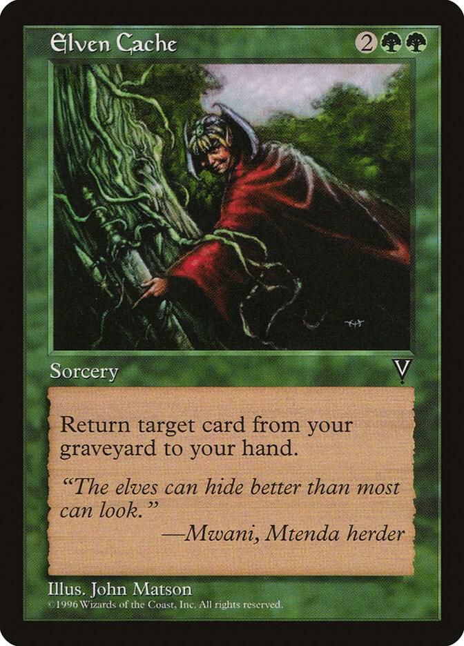 Elven Cache card from Visions